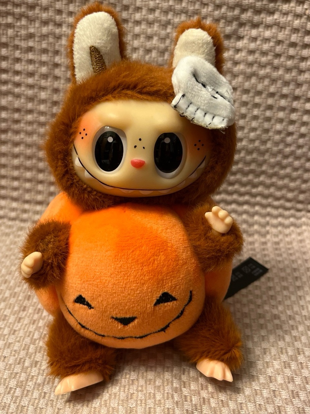 Plush Orange & Brown Halloween Pumpkin Costume Small Toy